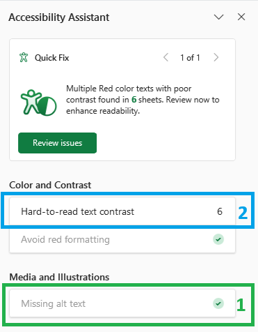 Excel Accessibility Assistant